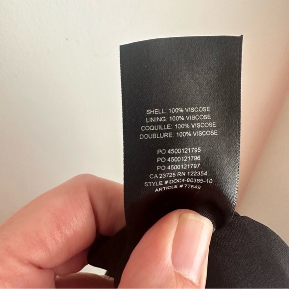 Wilfred Liberty Black Strappy Empire Waist Midi Dress Size 10 - Picture 9 of 9